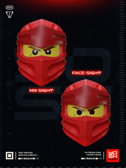 Brick Ninja Helmet 3D Printer STL File 3d model