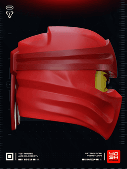 Brick Ninja Helmet 3D Printer STL File 3d model