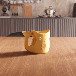 Whale Fish Stylized Mug Planter Desk Organizer 3d model