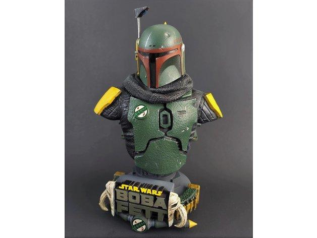 WICKED STAR WARS BOBA FETT BUST: TESTED AND READY FOR 3D PRINTING 3d model