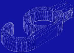 Ring with Parallel-Oriented Hook for 1" PVC 3d model