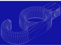 Ring with Parallel-Oriented Hook for 1" PVC 3d model