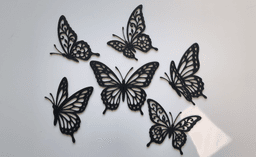 Elegant Butterfly Collection 2D Wall Art.stl 3d model