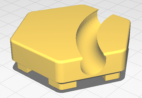 CADQuery Hextraction tile 3d model