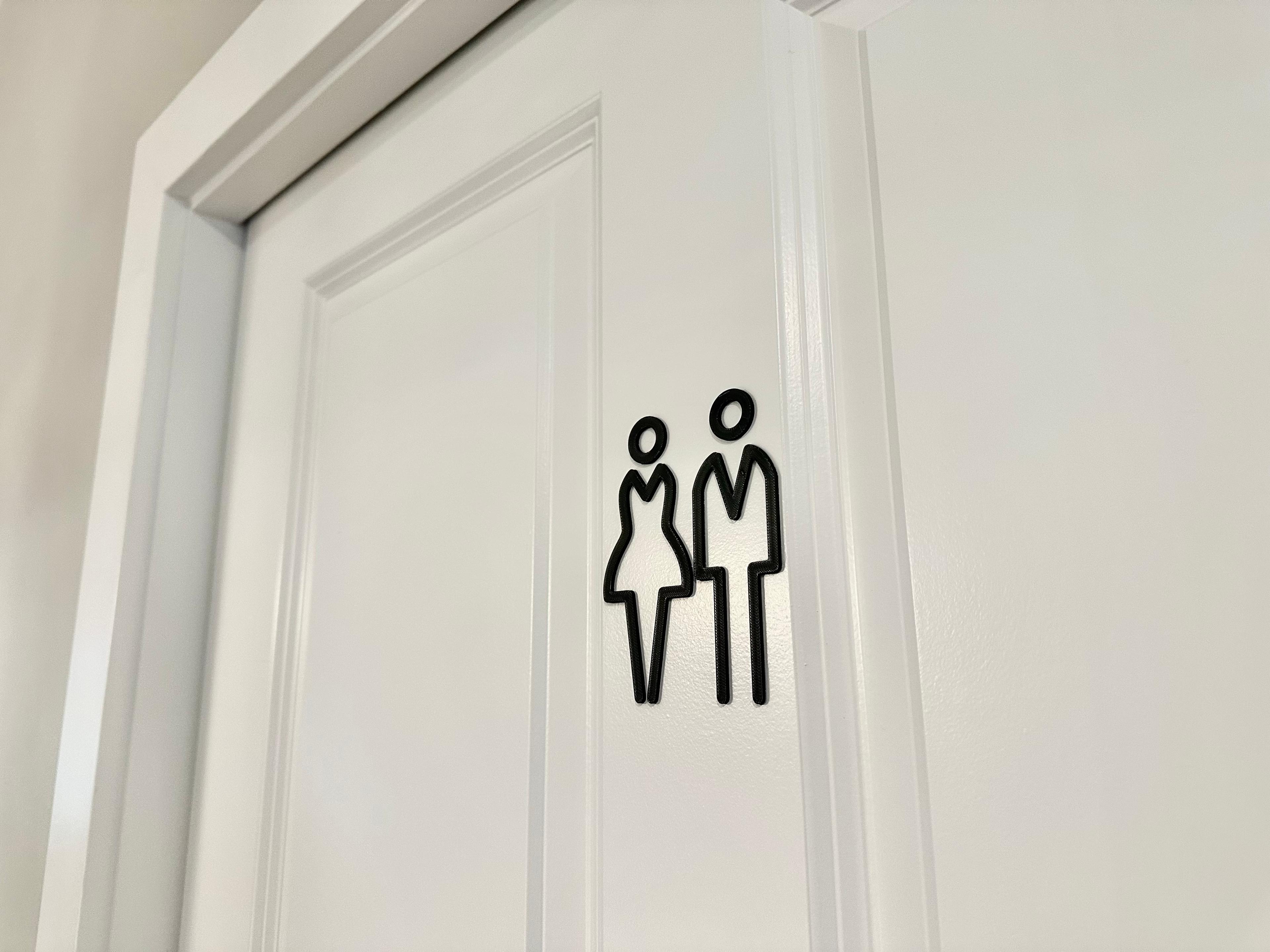 Unisex Bathroom Sign 3d model