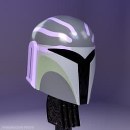 Mandalorian Helmet - Simple Female/Night Owl Grunt Helmet 3d model
