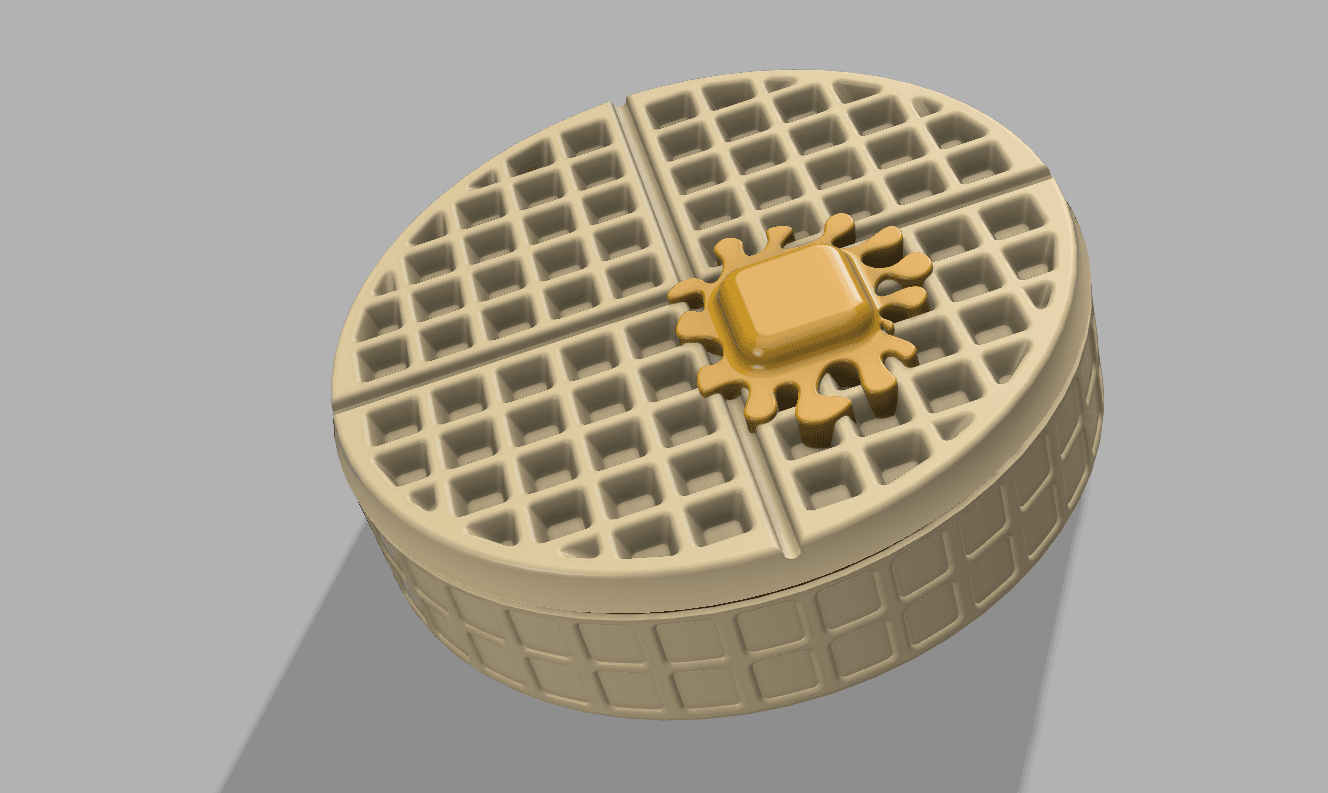 Waffle Box - With REAL butter 3d model