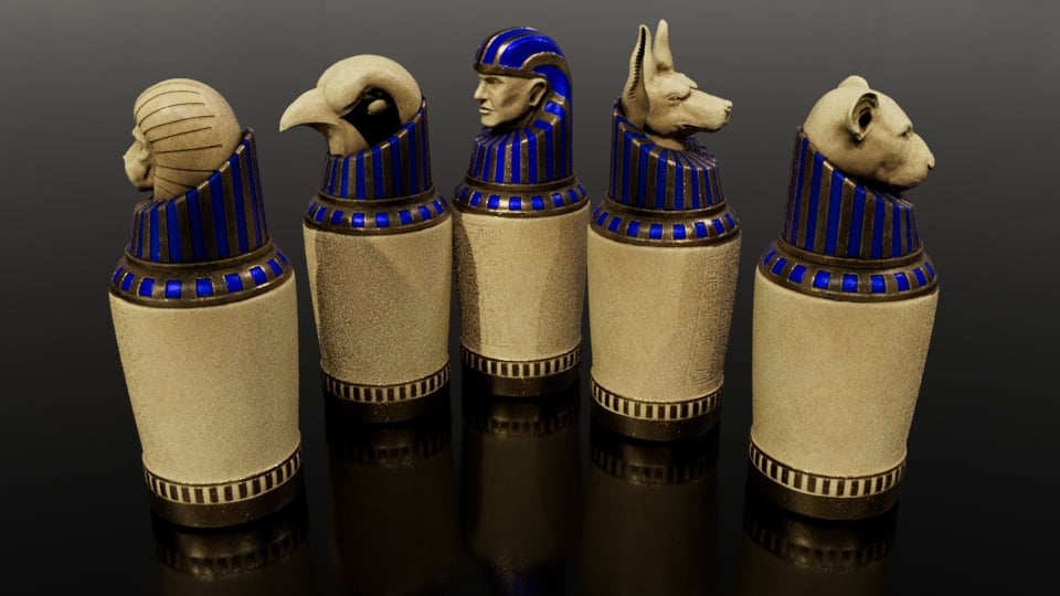 Canopic Jars 3d model