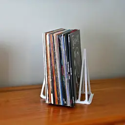Vinyl Record Holder with 'Now Playing' Shelf 3d model