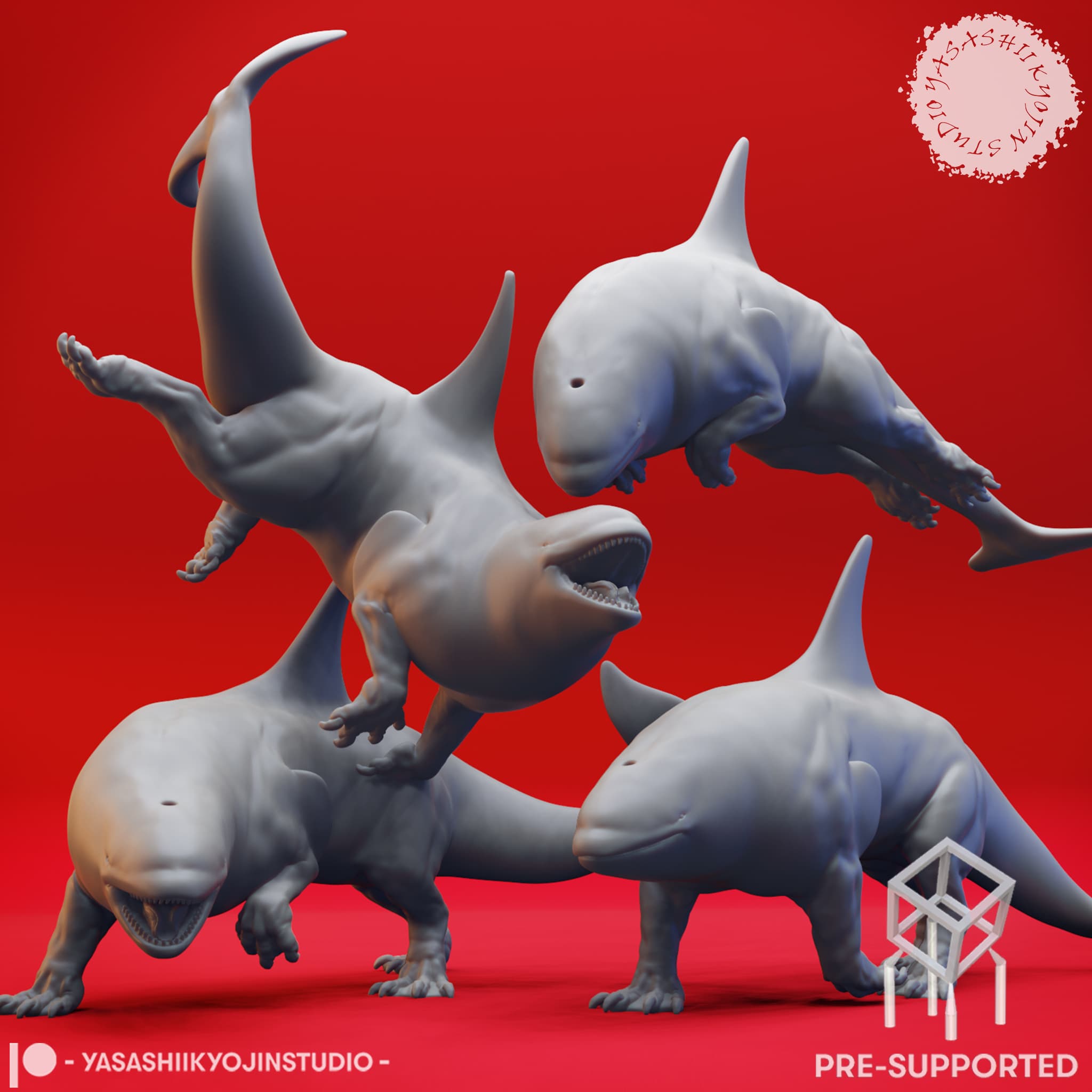 Akhlut Pod - Tabletop Miniature (Pre-Supported) 3d model