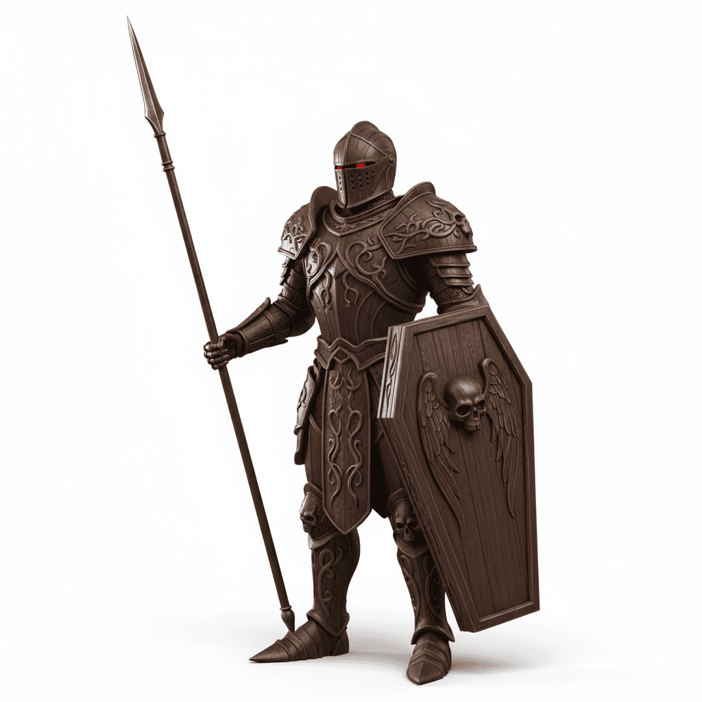 Coffin Lance Crusader Fantasy Knight 3d model