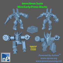6mm/8mm Mini/Early/Proto-Mechs 3d model
