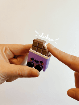 Cute Articulated & Clicker Chocolate Bar | No AMS | Print-in-place | Support-free 3d model