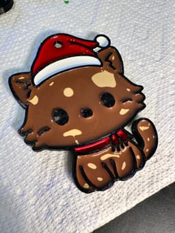 Christmas Kitty Ornament 3d model