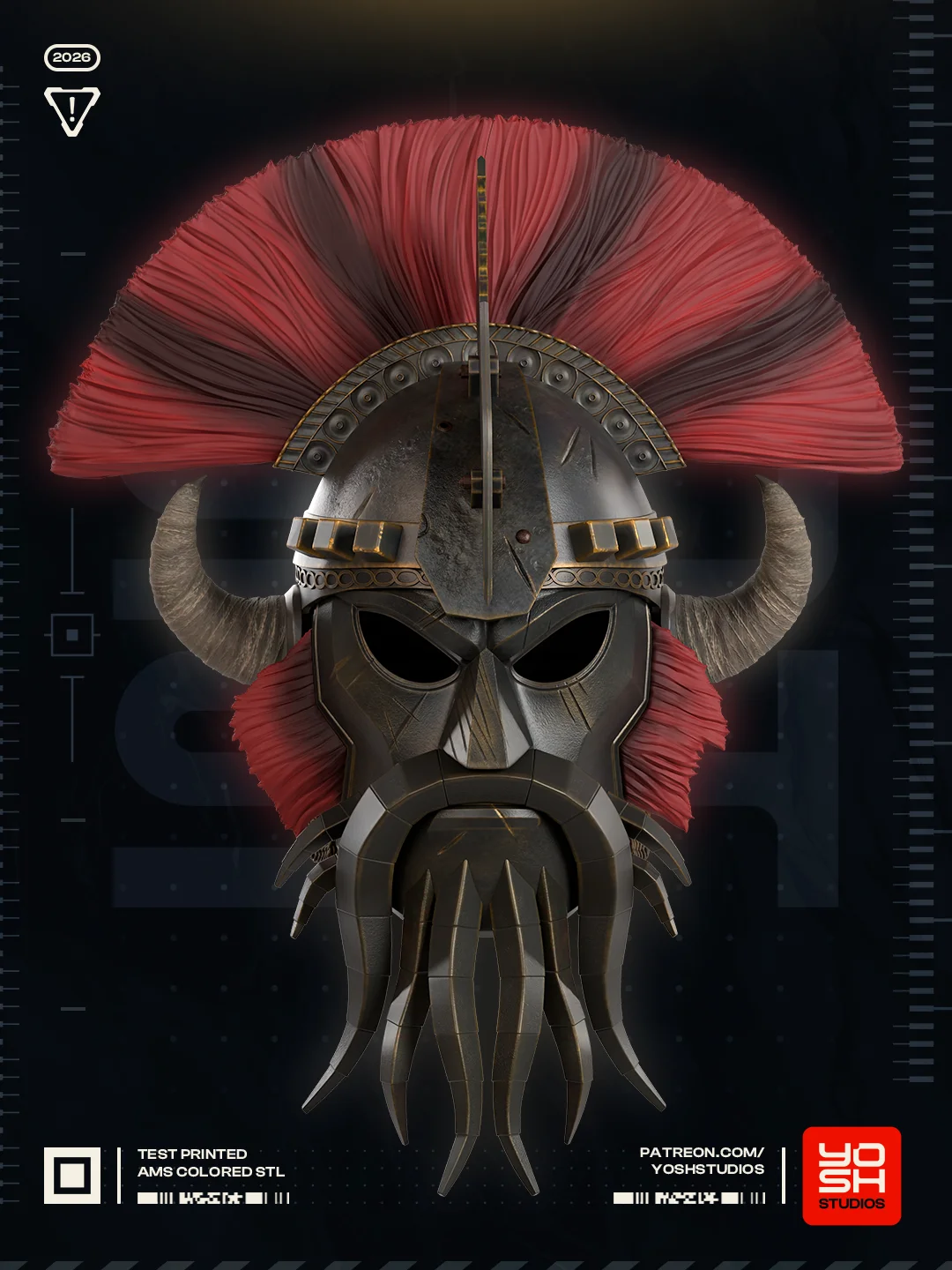 Fallout Legate Lanius Helmet 3D Printer STL file 3d model