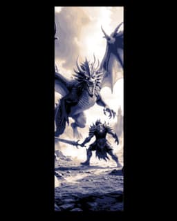 The Epic Dragon Battle vs Man - Set of bookmarks 3d model