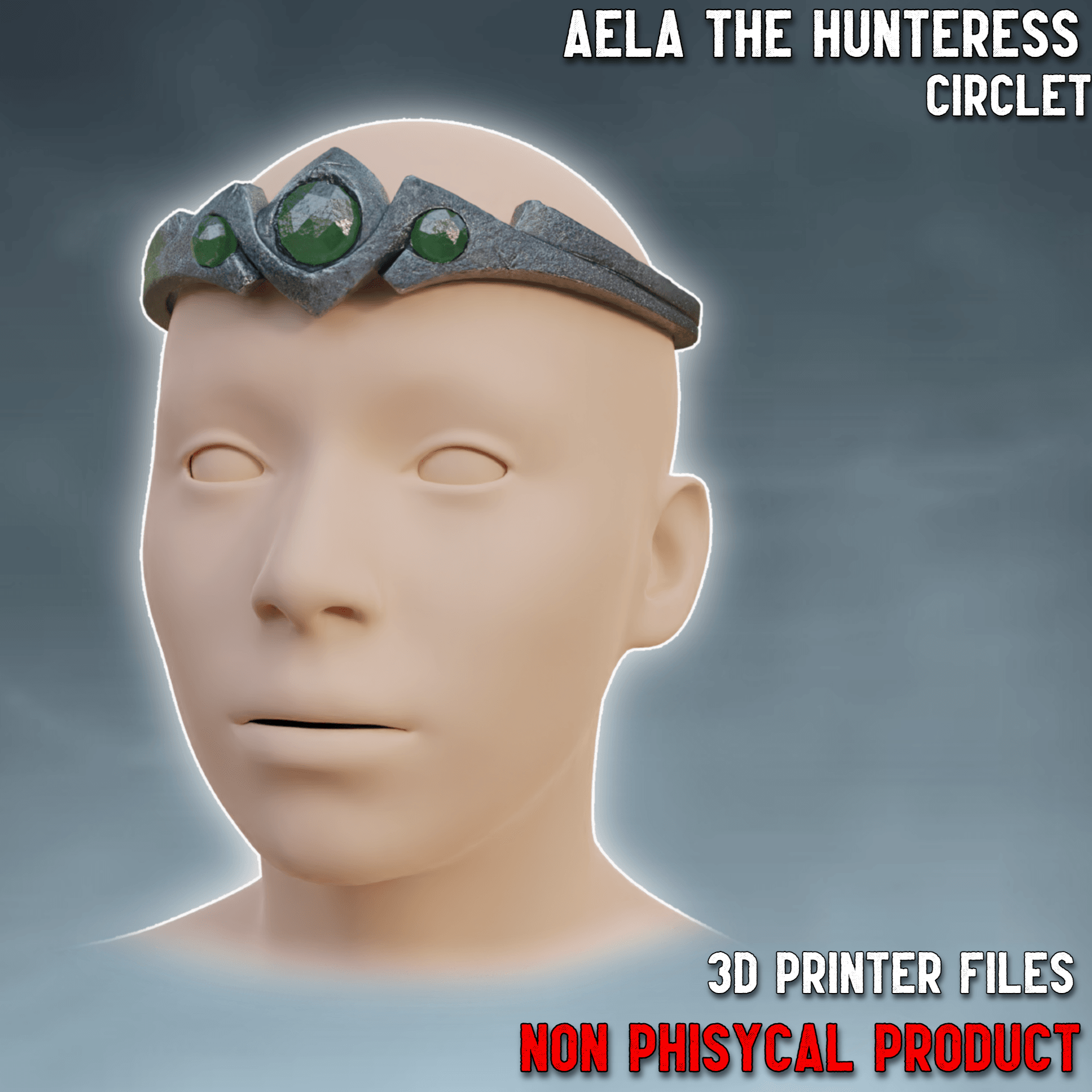 Fantasy Aela Cosplay Circlet TES Skyrim 3d model