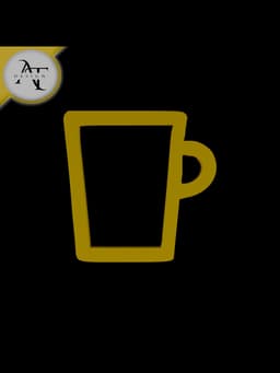 Simple Coffee Cup Symbol - 2D Art 3d model
