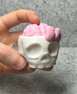 Skull Clickers with Bow and Keychain option 3d model