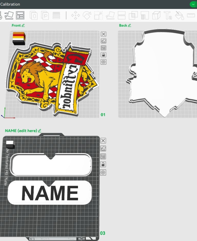 Gryffindor Crest Sign – LED Strip Compatible 3d model