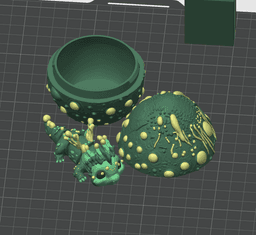Baby Acid Dragon - Fantasy Dragon - Articulated Flexi Creature - No Supports 3D Print STL/3MF 3d model