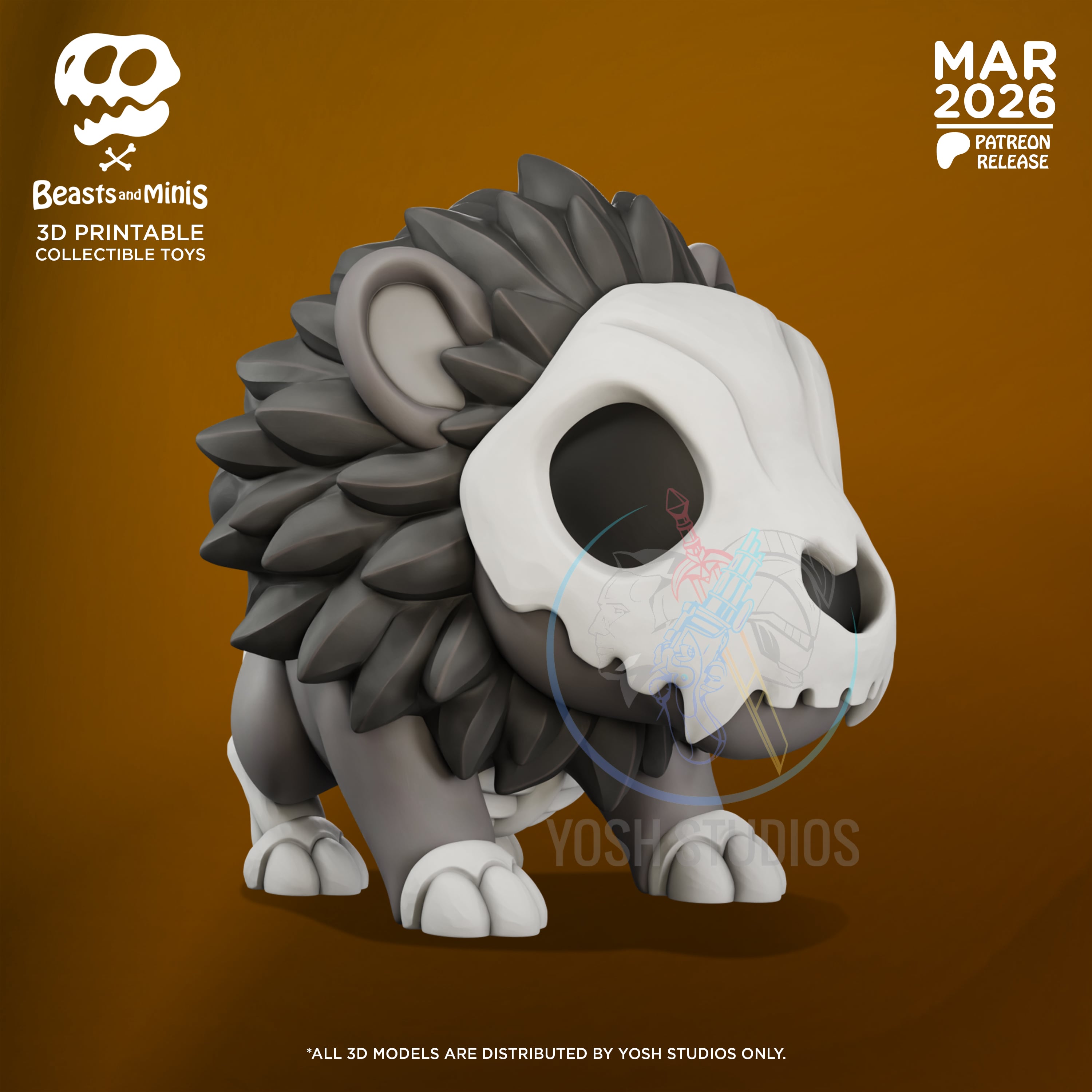 Boney Lion 3D Printer STL 3d model