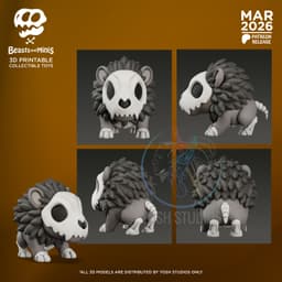 Boney Lion 3D Printer STL 3d model