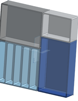Silverware drawer insert 3d model