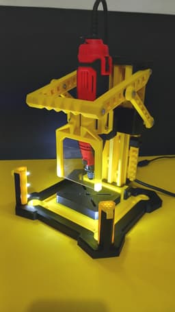 Lil' Lupo Rotary Tool Drill Press w Modular Accessories 3d model