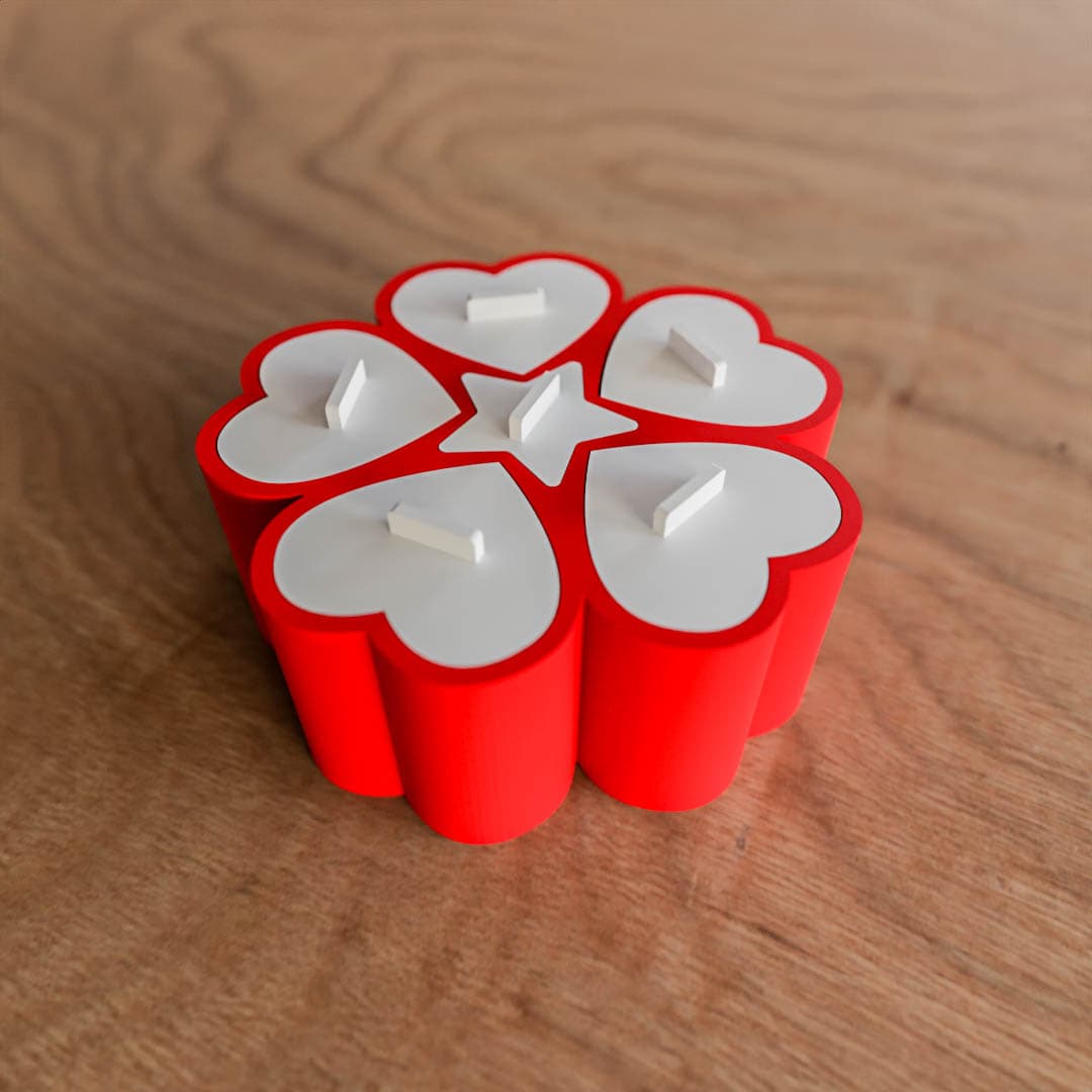 Remix of Simple Heart Box with Lid 3d model