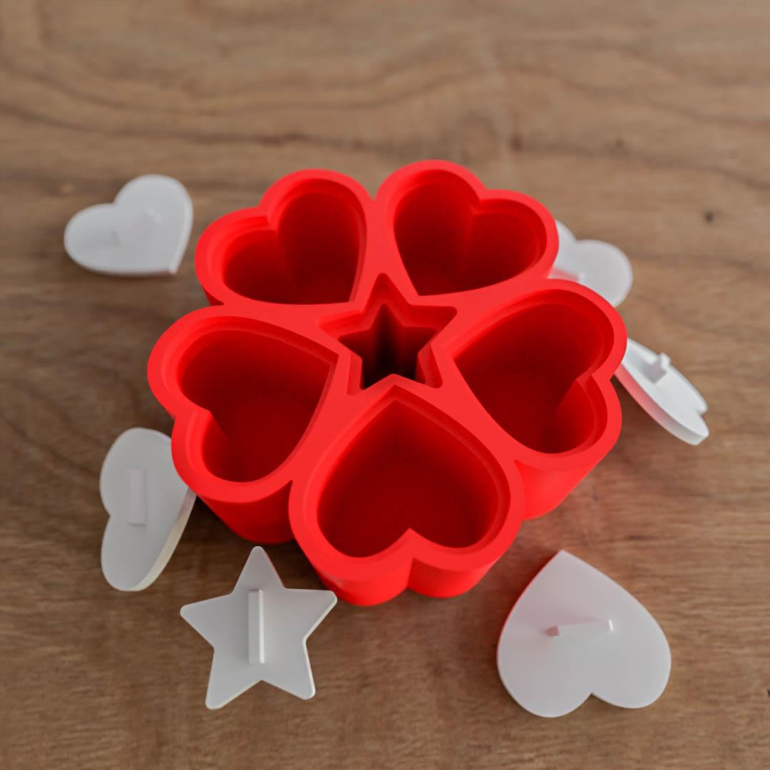 Remix of Simple Heart Box with Lid 3d model