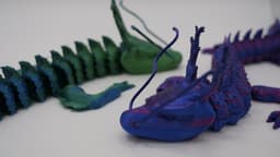 Name Articulated Sea Serpent Dragon 3d print printable flex flexi stl file print in place 3d model