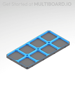 4x2 LU - Drop-In Multibin Panel 3d model