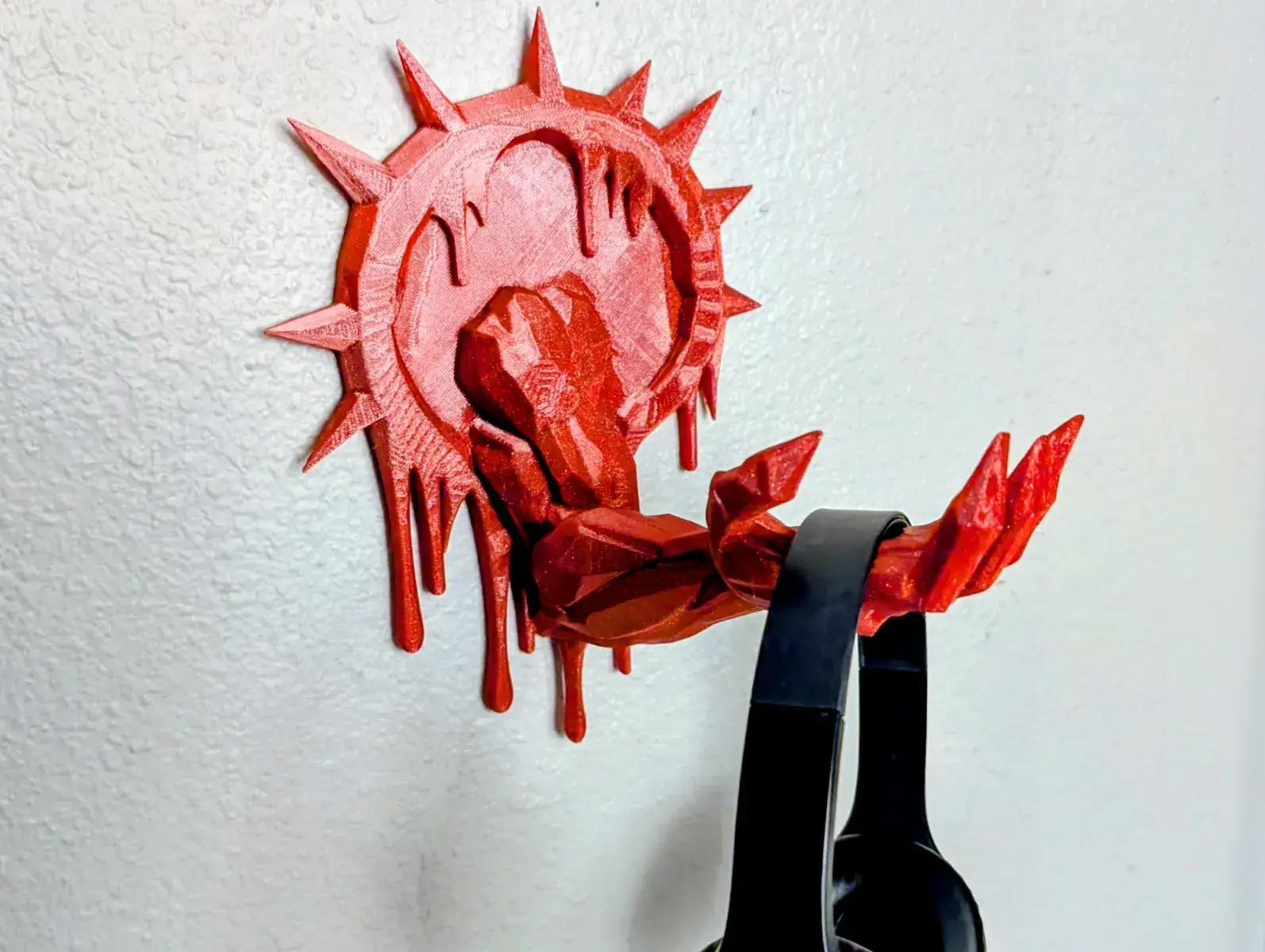 Dark Gift - Wall Mounted Headphone Holder 3d model