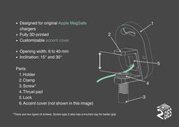 MagSafe desk shelf mount for iPhone charger magnetic phone holder - Multiple variants! 3d model