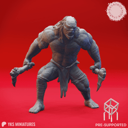 Grimlock - Stone Hatchets - Tabletop Miniature (Pre-Supported) 3d model