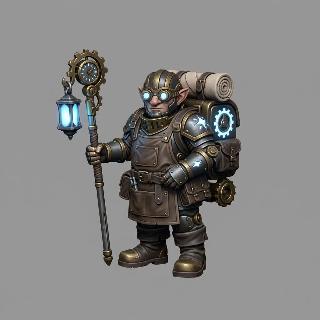 Iris and Orin - Clockwork Medic STL - Vault of the Star Forge Meshy Miniatures 3d model
