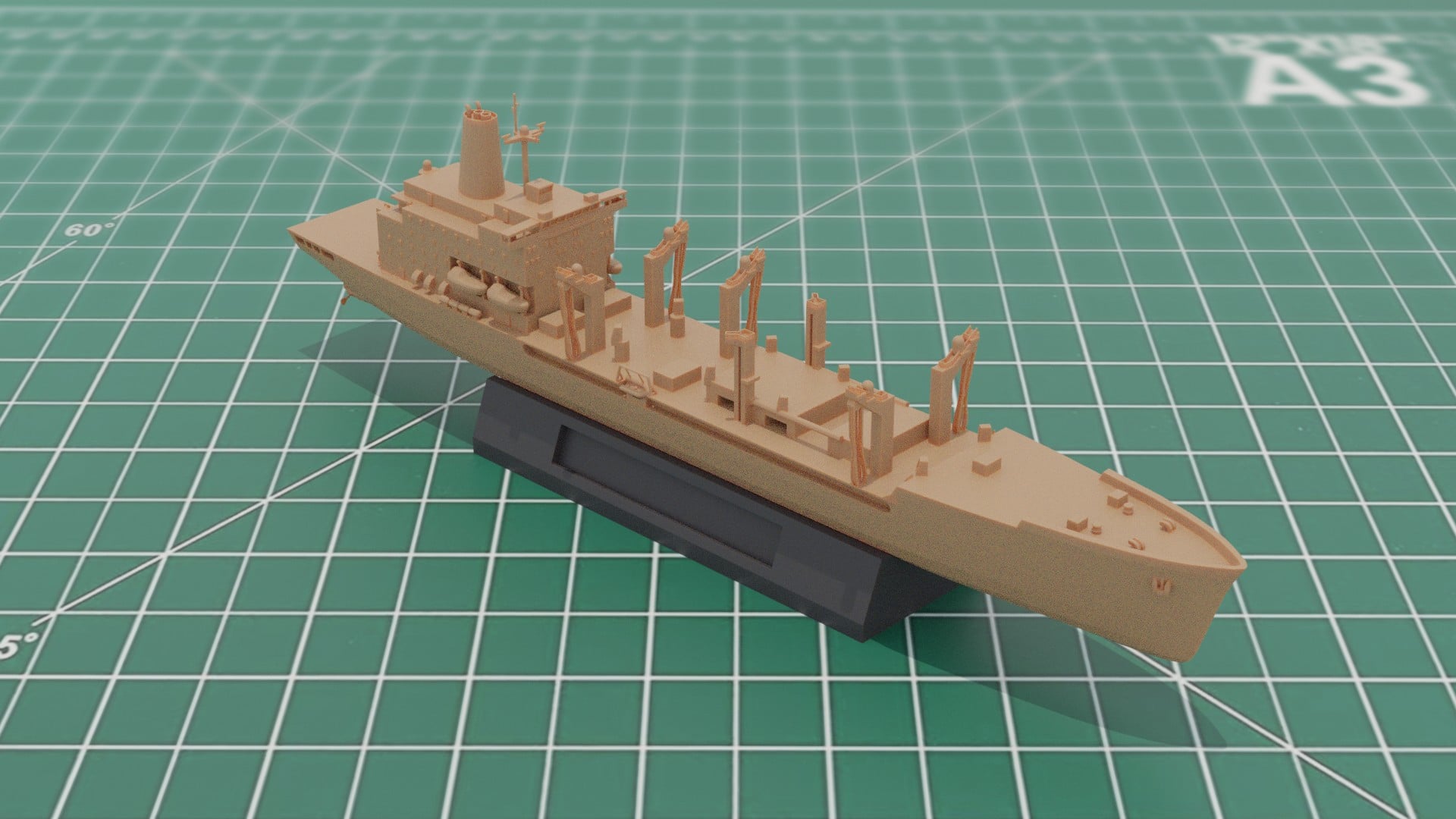 Henry Kaiser Class Replenishment Oiler US Navy STL Model 3d model