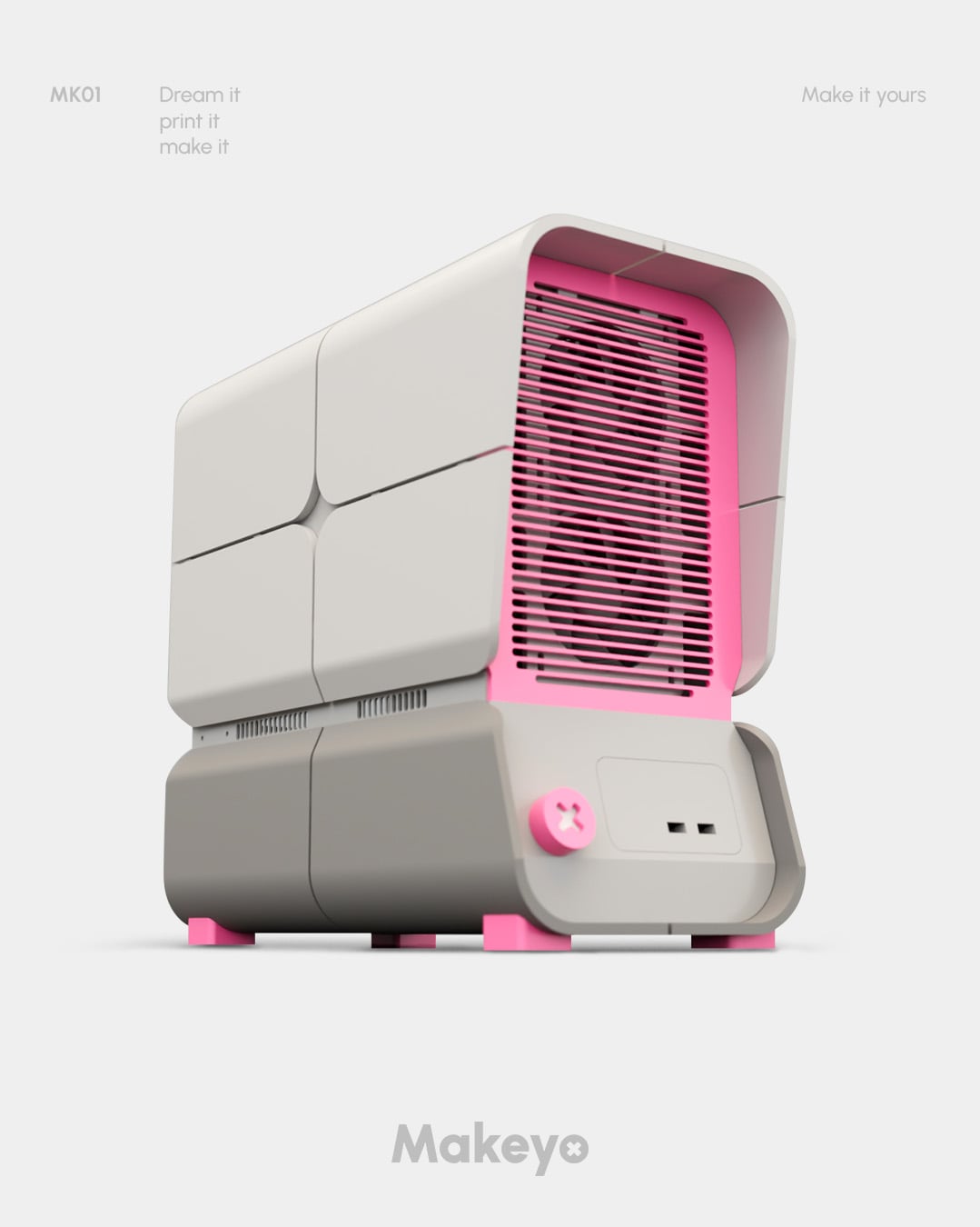 PC case mini ITX, micro ATX & ATX design by Makeyo 3d model