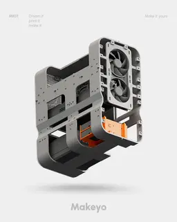 PC case mini ITX, micro ATX & ATX design by Makeyo 3d model