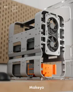 PC case mini ITX, micro ATX & ATX design by Makeyo 3d model