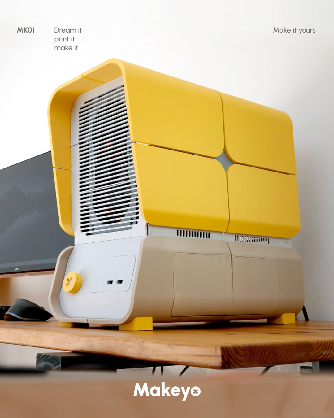 PC case mini ITX, micro ATX & ATX design by Makeyo 3d model