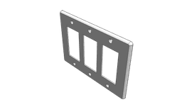 Three Gang Rocker Switch Style Wall Plate (Original Replacement) 3d model