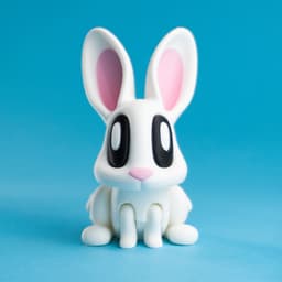 Blob Bunny (2025 Update) - Articulated Flexi Art Toy with Magnetic Carrot 3d model