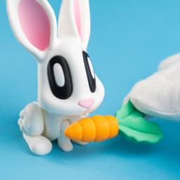 Blob Bunny (2025 Update) - Articulated Flexi Art Toy with Magnetic Carrot 3d model