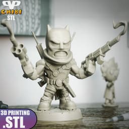 Batman Grim Knight Chibi STL for 3D Printing ChibiSTL 3DXM 3d model