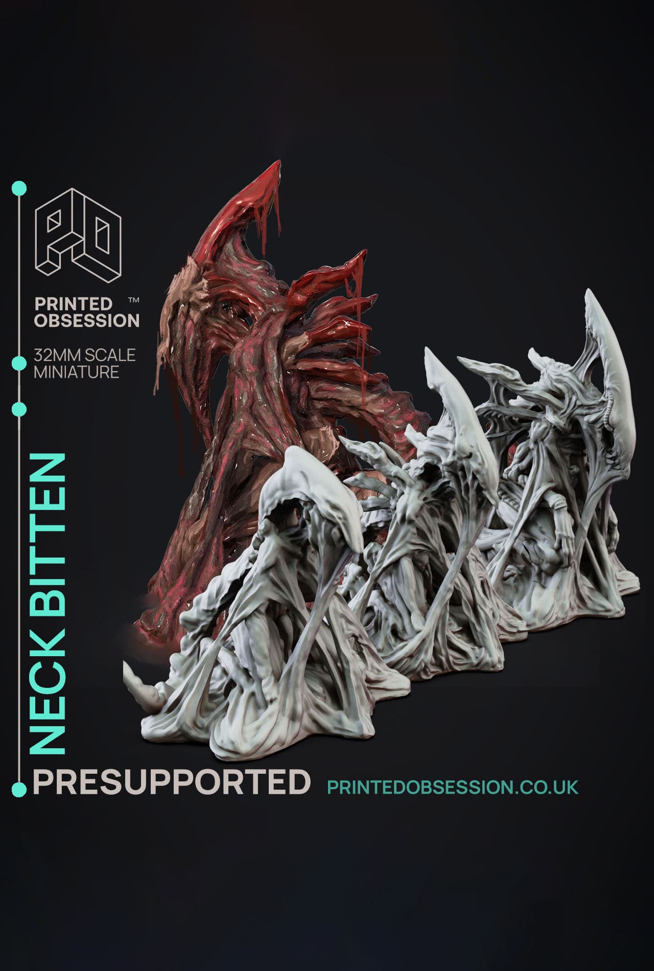 The Bitten - Creatures from Behind the Veil - PRESUPPORTED - Illustrated and Stats - 32mm scale 3d model