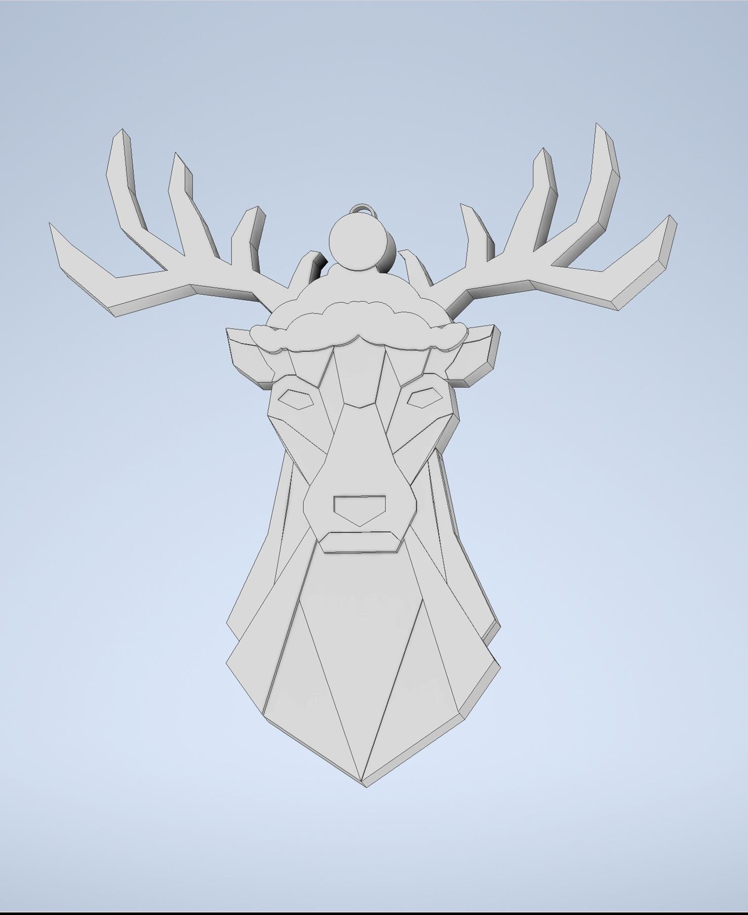 Christmas Deer Ornament 3d model