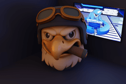 Águia com Cigarro e Capacete.stl 3d model