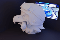 Águia com Cigarro e Capacete.stl 3d model